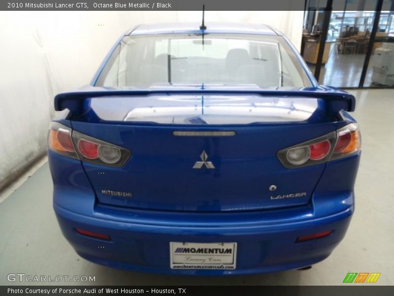 Octane Blue Metallic / Black 2010 Mitsubishi Lancer GTS