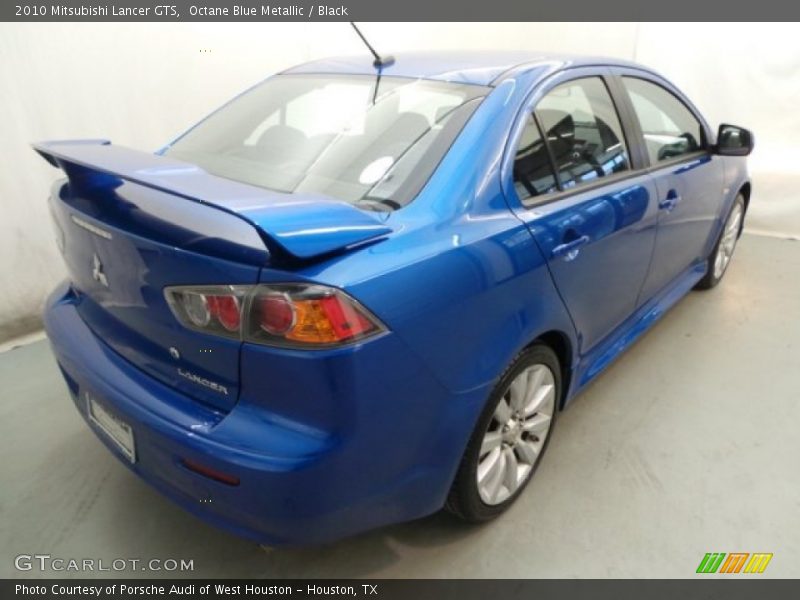 Octane Blue Metallic / Black 2010 Mitsubishi Lancer GTS