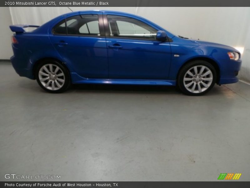 Octane Blue Metallic / Black 2010 Mitsubishi Lancer GTS