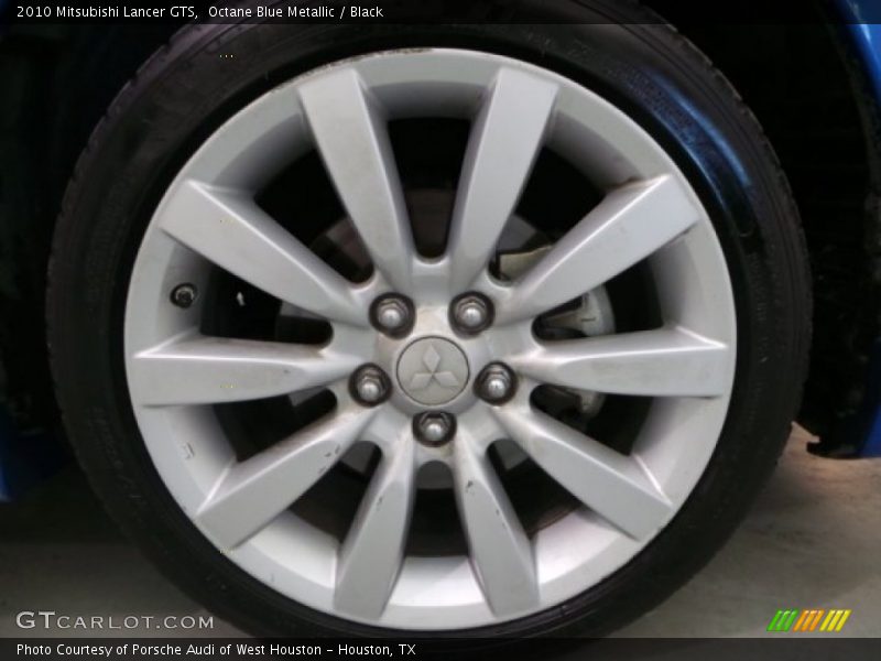Octane Blue Metallic / Black 2010 Mitsubishi Lancer GTS