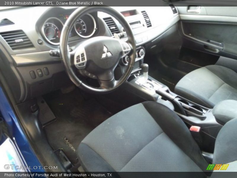 Octane Blue Metallic / Black 2010 Mitsubishi Lancer GTS