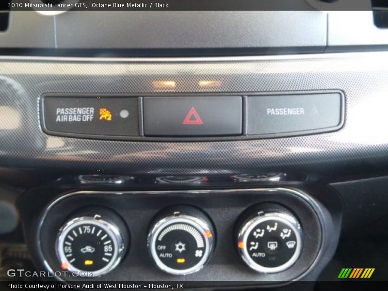 Octane Blue Metallic / Black 2010 Mitsubishi Lancer GTS