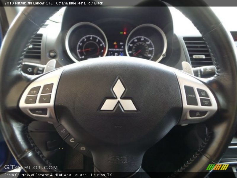 Octane Blue Metallic / Black 2010 Mitsubishi Lancer GTS