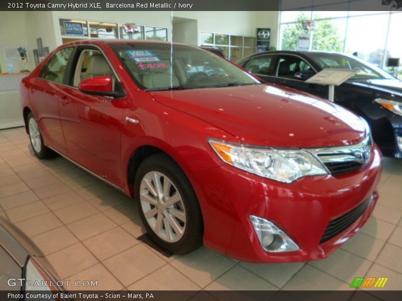 Barcelona Red Metallic / Ivory 2012 Toyota Camry Hybrid XLE