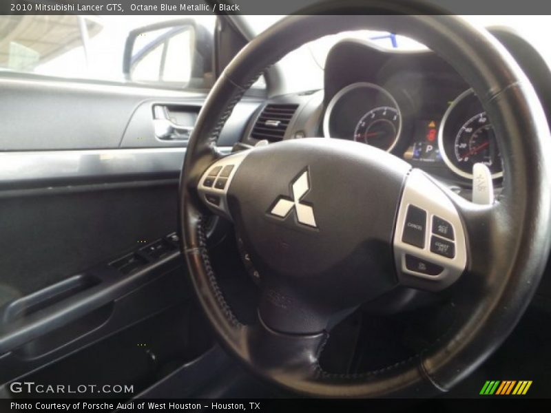 Octane Blue Metallic / Black 2010 Mitsubishi Lancer GTS