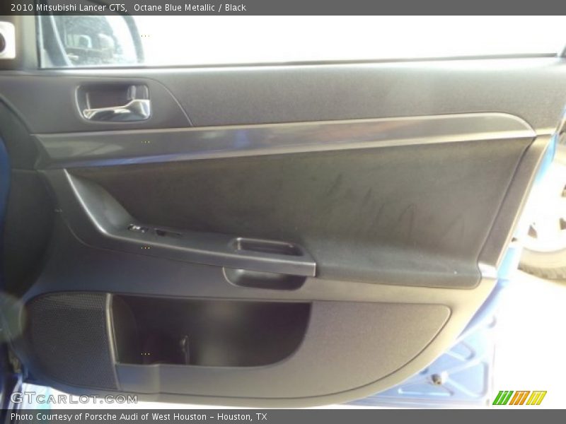 Octane Blue Metallic / Black 2010 Mitsubishi Lancer GTS