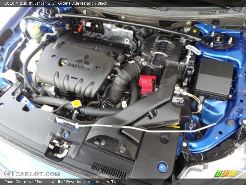 Octane Blue Metallic / Black 2010 Mitsubishi Lancer GTS
