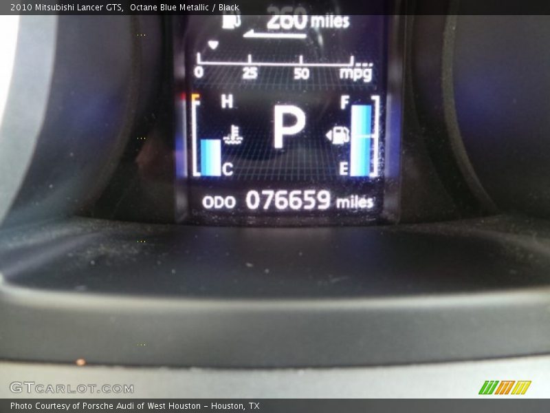 Octane Blue Metallic / Black 2010 Mitsubishi Lancer GTS