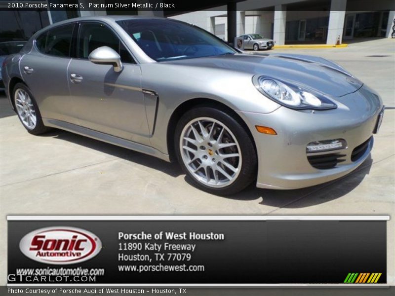 Platinum Silver Metallic / Black 2010 Porsche Panamera S