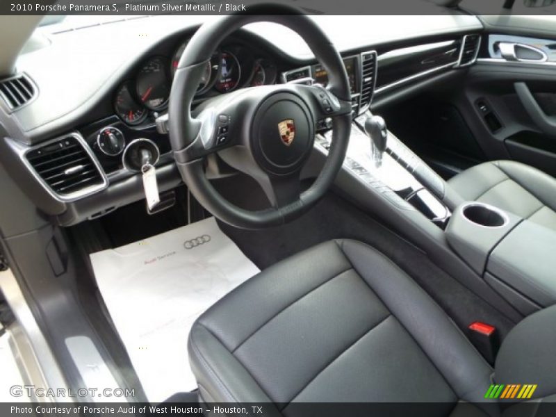 Platinum Silver Metallic / Black 2010 Porsche Panamera S