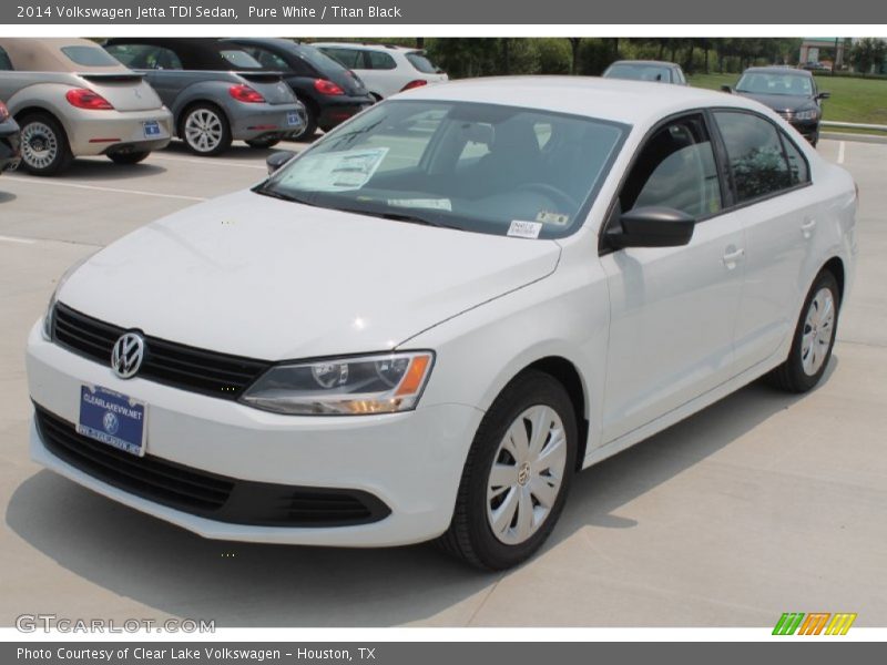Pure White / Titan Black 2014 Volkswagen Jetta TDI Sedan