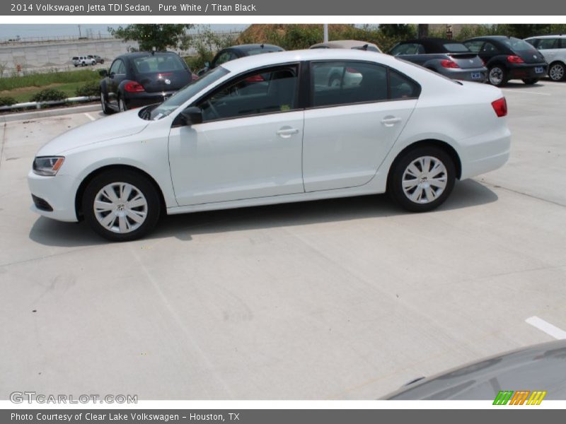 Pure White / Titan Black 2014 Volkswagen Jetta TDI Sedan