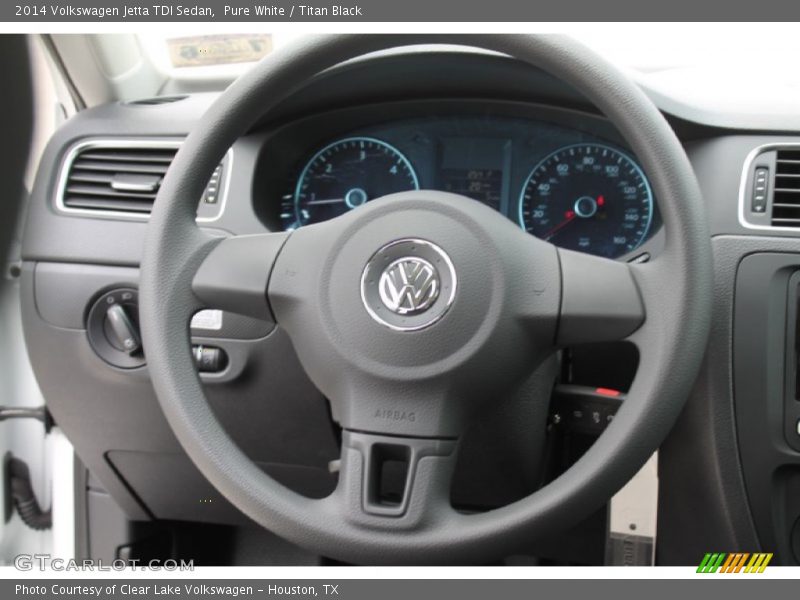 Pure White / Titan Black 2014 Volkswagen Jetta TDI Sedan