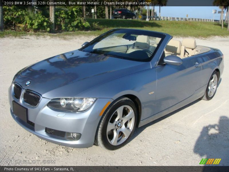 Blue Water Metallic / Cream Beige Dakota Leather 2009 BMW 3 Series 328i Convertible