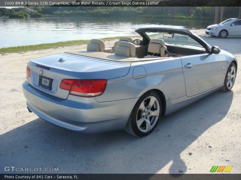 Blue Water Metallic / Cream Beige Dakota Leather 2009 BMW 3 Series 328i Convertible