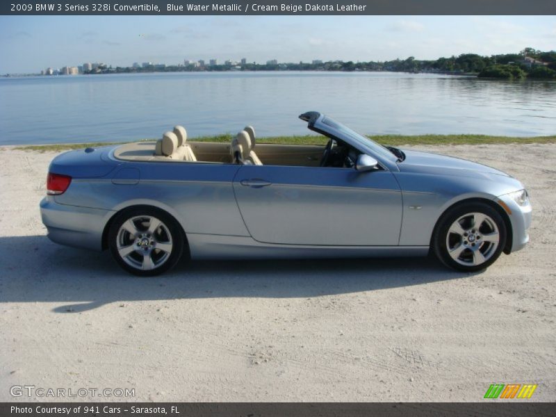 Blue Water Metallic / Cream Beige Dakota Leather 2009 BMW 3 Series 328i Convertible