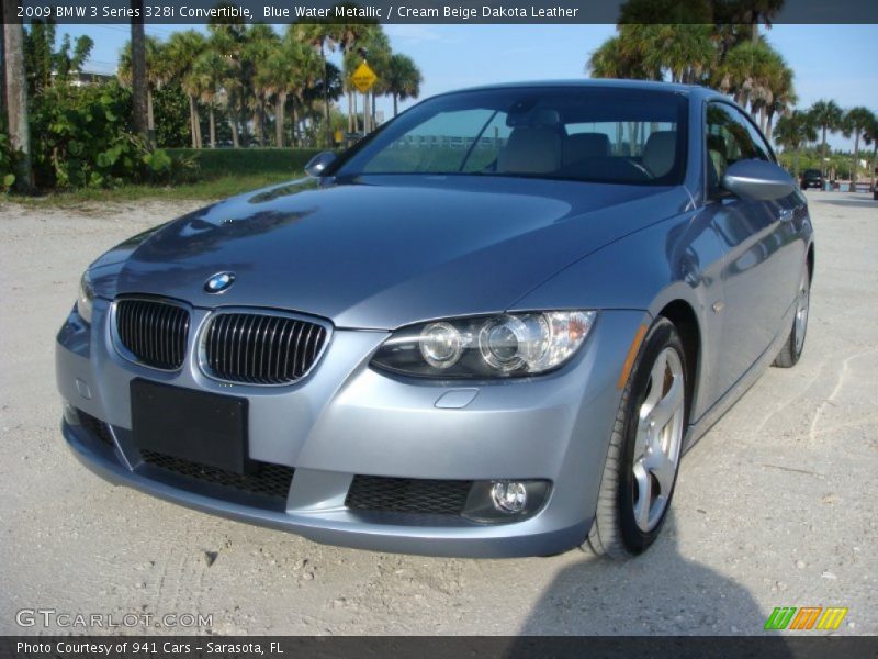 Blue Water Metallic / Cream Beige Dakota Leather 2009 BMW 3 Series 328i Convertible