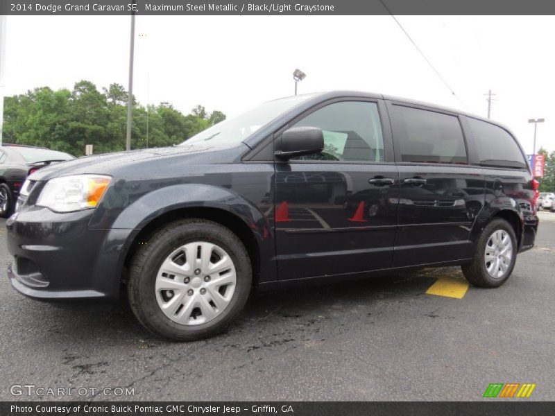Maximum Steel Metallic / Black/Light Graystone 2014 Dodge Grand Caravan SE