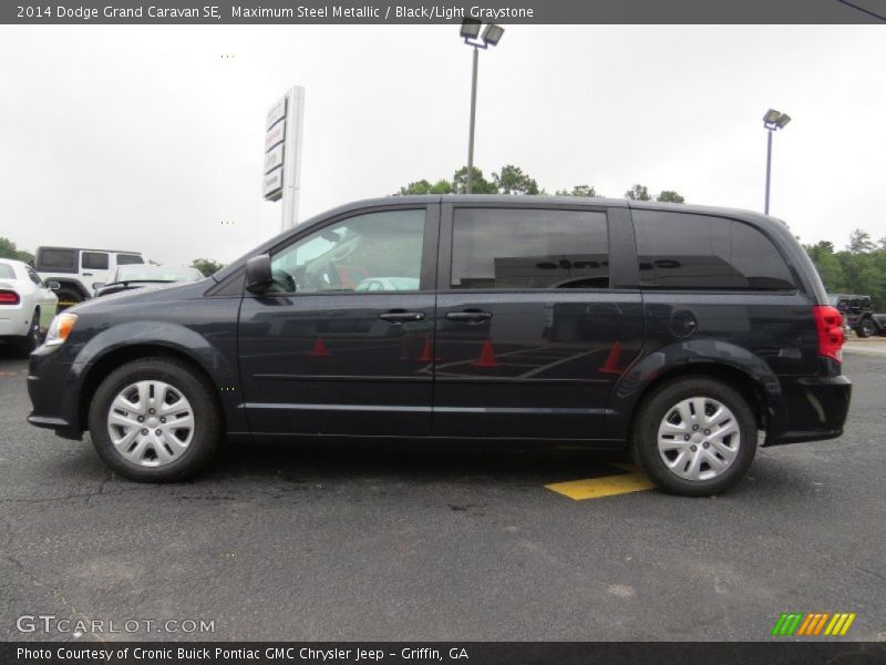 Maximum Steel Metallic / Black/Light Graystone 2014 Dodge Grand Caravan SE