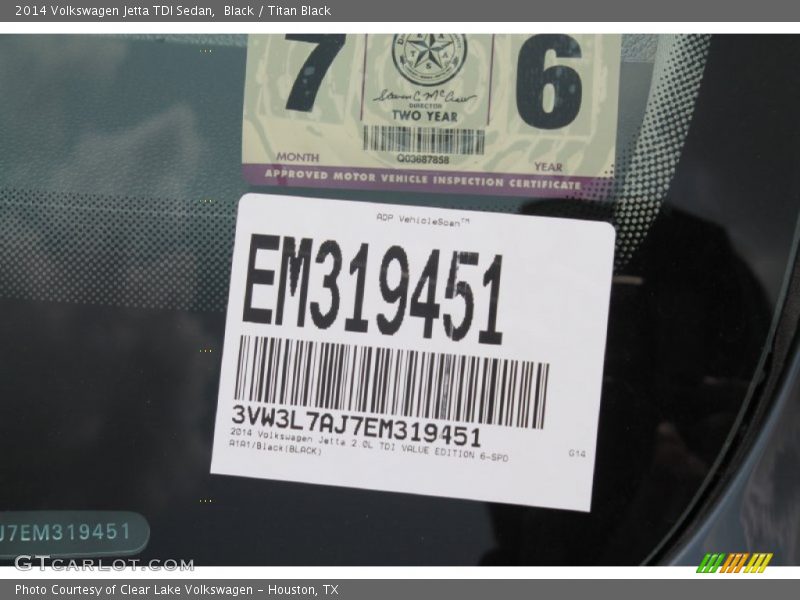 Black / Titan Black 2014 Volkswagen Jetta TDI Sedan