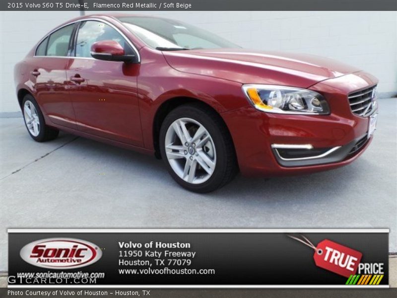 Flamenco Red Metallic / Soft Beige 2015 Volvo S60 T5 Drive-E