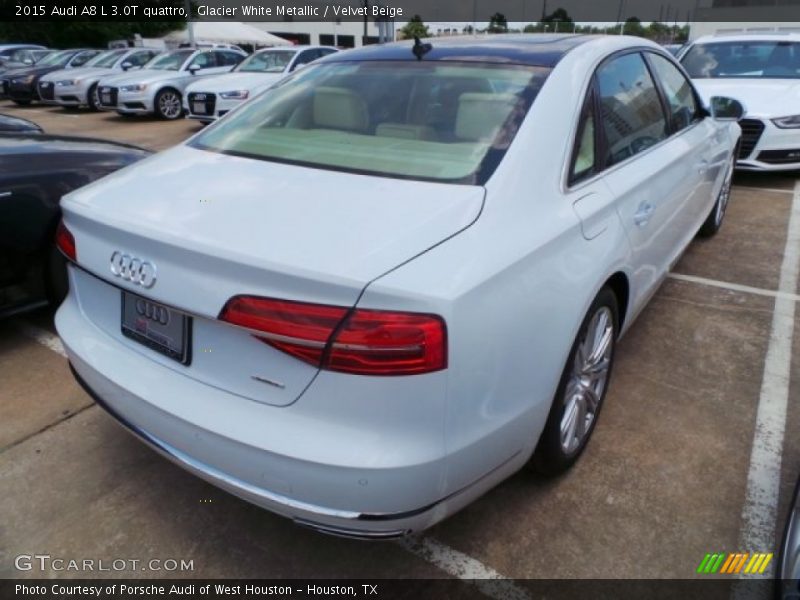 Glacier White Metallic / Velvet Beige 2015 Audi A8 L 3.0T quattro