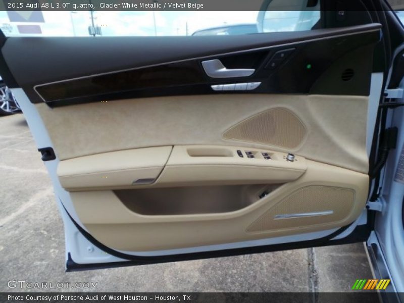 Glacier White Metallic / Velvet Beige 2015 Audi A8 L 3.0T quattro