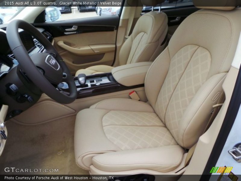 Glacier White Metallic / Velvet Beige 2015 Audi A8 L 3.0T quattro