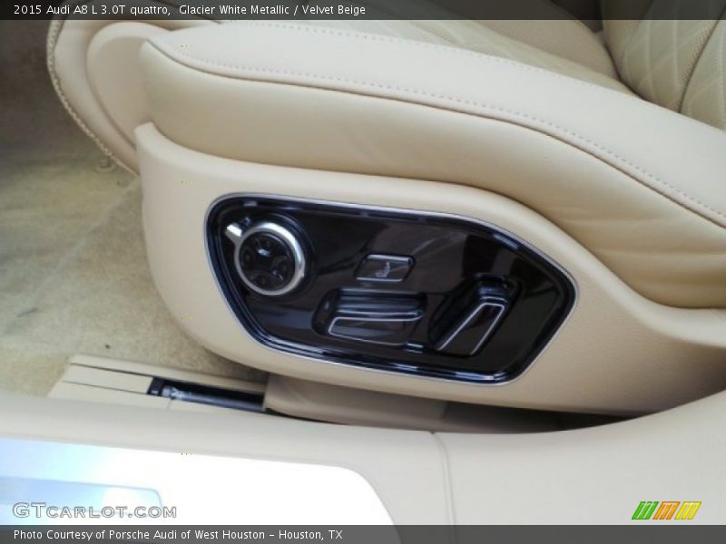 Glacier White Metallic / Velvet Beige 2015 Audi A8 L 3.0T quattro