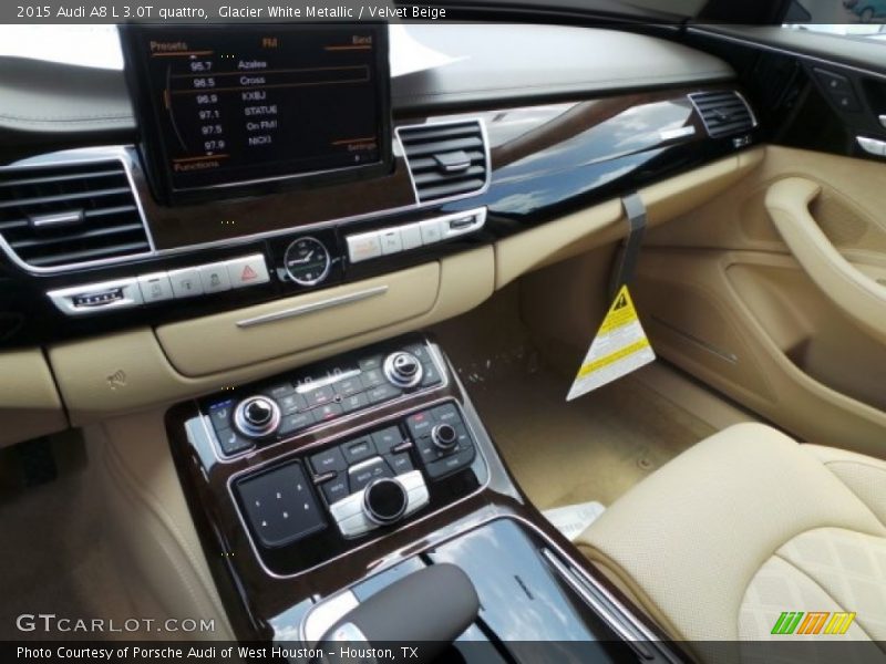 Glacier White Metallic / Velvet Beige 2015 Audi A8 L 3.0T quattro