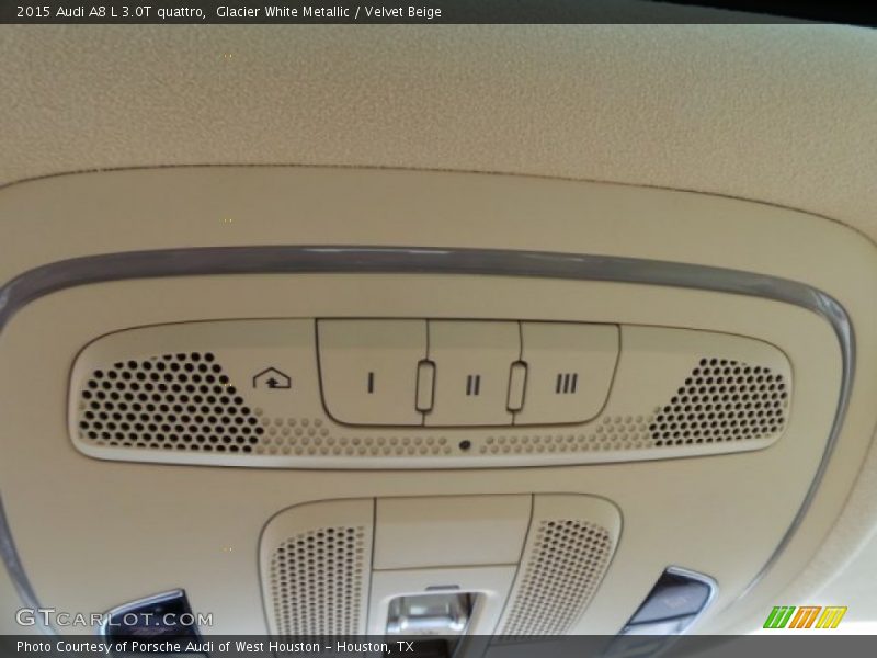 Glacier White Metallic / Velvet Beige 2015 Audi A8 L 3.0T quattro