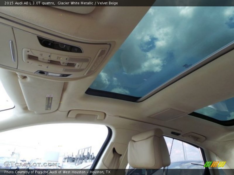 Glacier White Metallic / Velvet Beige 2015 Audi A8 L 3.0T quattro