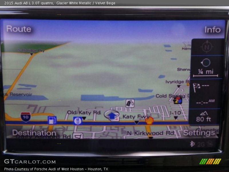 Glacier White Metallic / Velvet Beige 2015 Audi A8 L 3.0T quattro