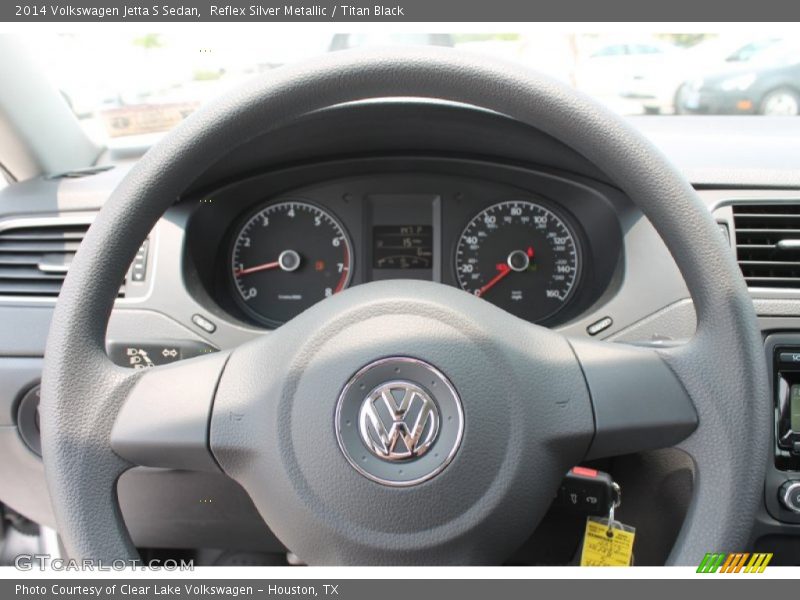 Reflex Silver Metallic / Titan Black 2014 Volkswagen Jetta S Sedan