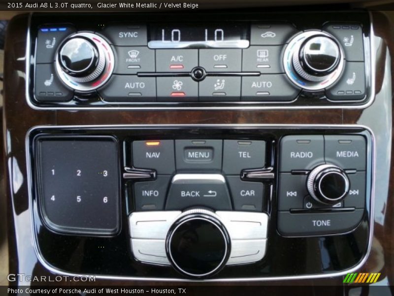 Glacier White Metallic / Velvet Beige 2015 Audi A8 L 3.0T quattro