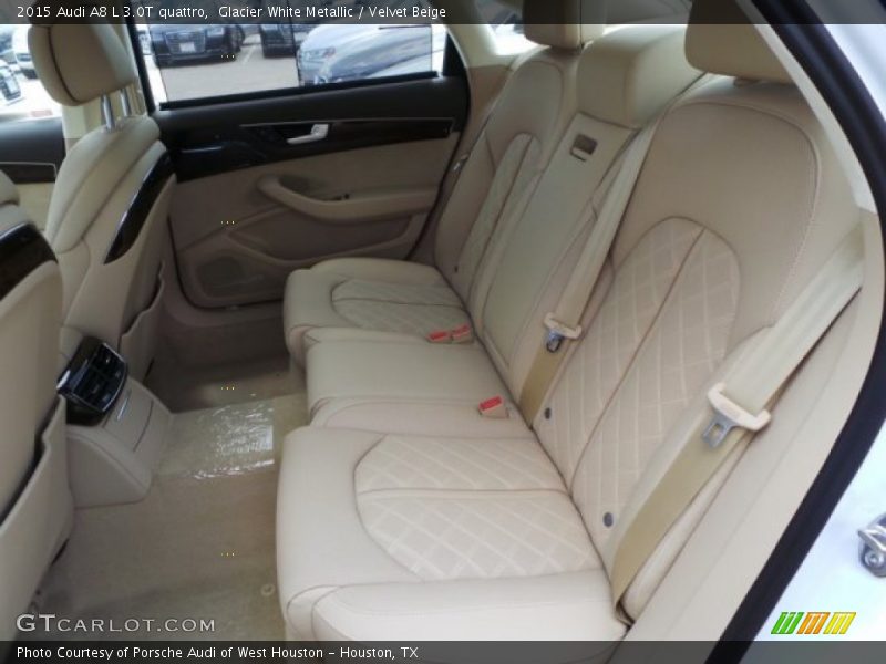 Glacier White Metallic / Velvet Beige 2015 Audi A8 L 3.0T quattro
