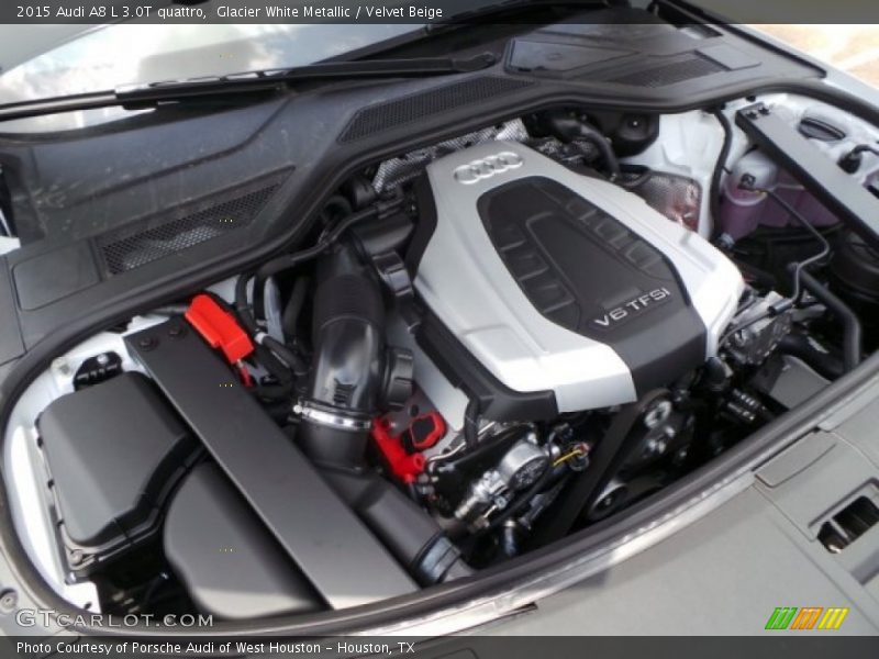 Glacier White Metallic / Velvet Beige 2015 Audi A8 L 3.0T quattro