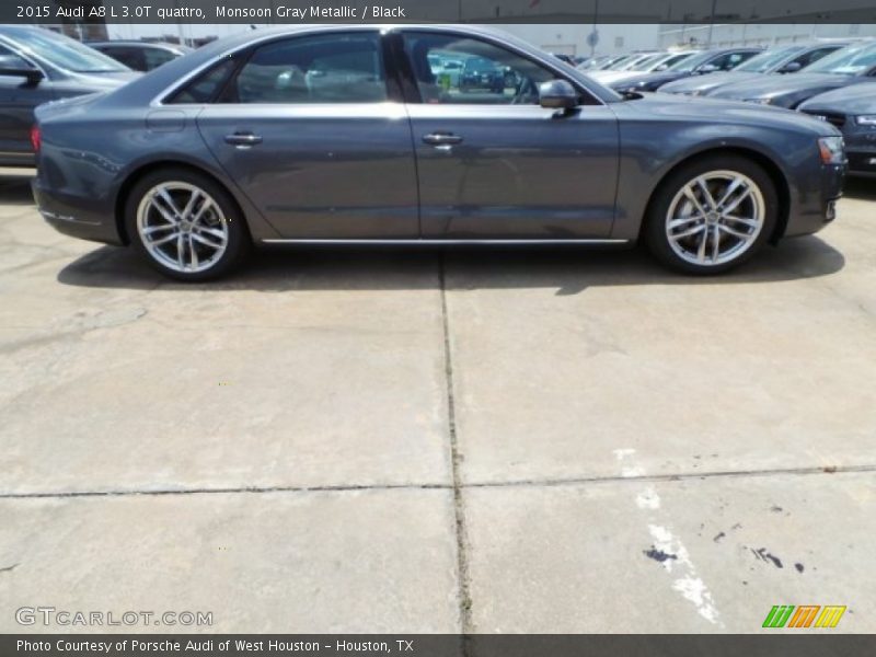 Monsoon Gray Metallic / Black 2015 Audi A8 L 3.0T quattro