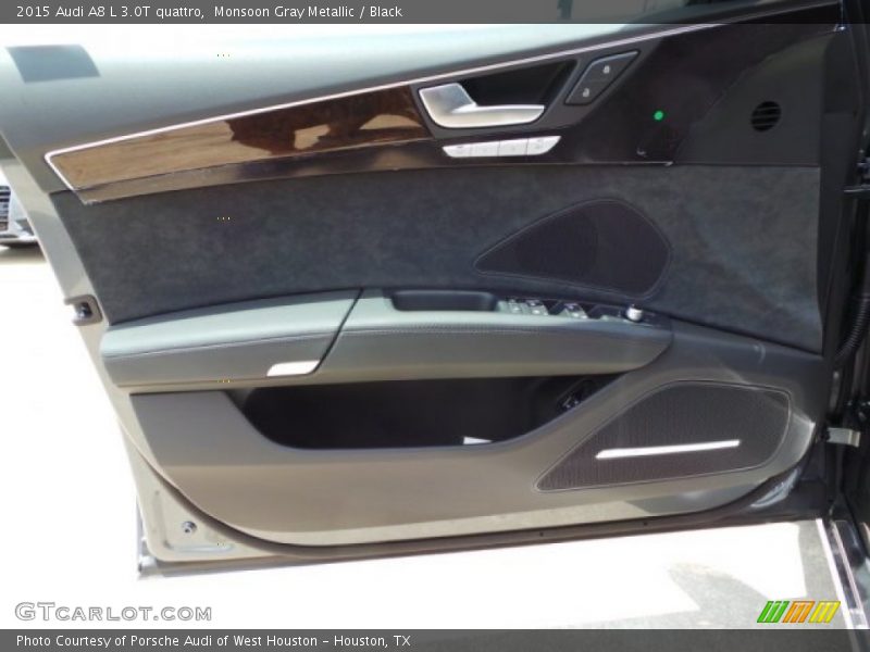 Monsoon Gray Metallic / Black 2015 Audi A8 L 3.0T quattro
