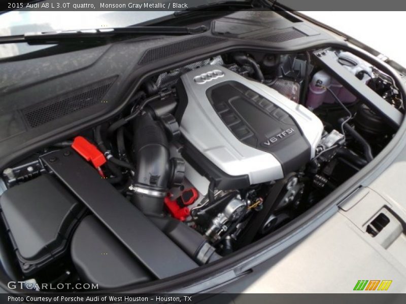 Monsoon Gray Metallic / Black 2015 Audi A8 L 3.0T quattro