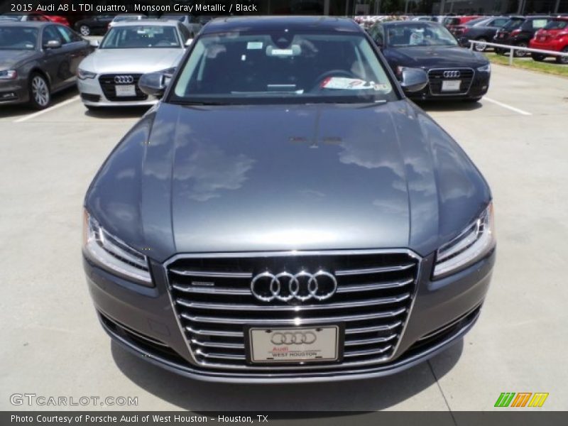 Monsoon Gray Metallic / Black 2015 Audi A8 L TDI quattro