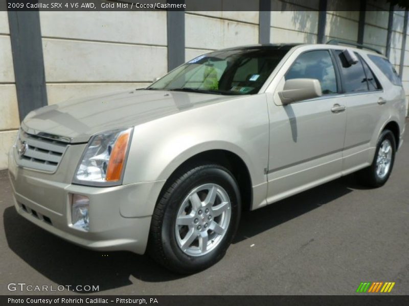 Gold Mist / Cocoa/Cashmere 2009 Cadillac SRX 4 V6 AWD