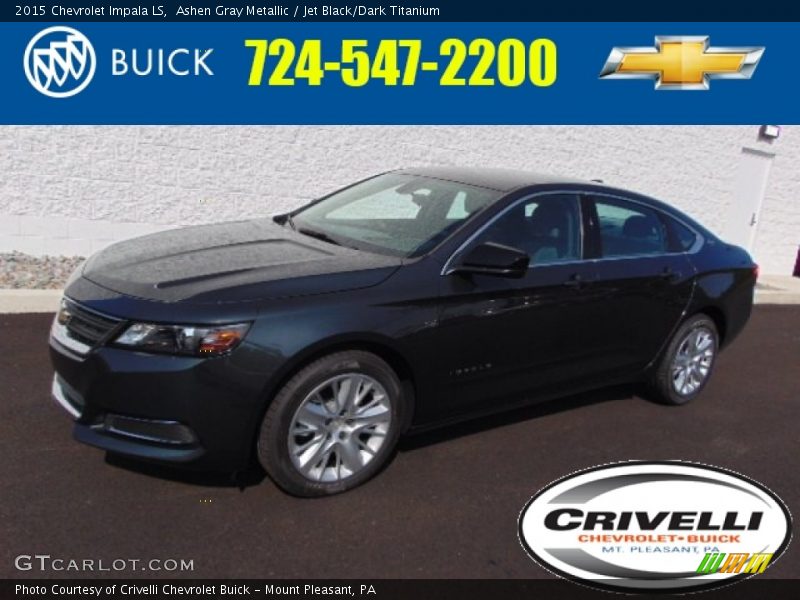 Ashen Gray Metallic / Jet Black/Dark Titanium 2015 Chevrolet Impala LS