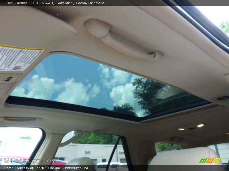 Gold Mist / Cocoa/Cashmere 2009 Cadillac SRX 4 V6 AWD