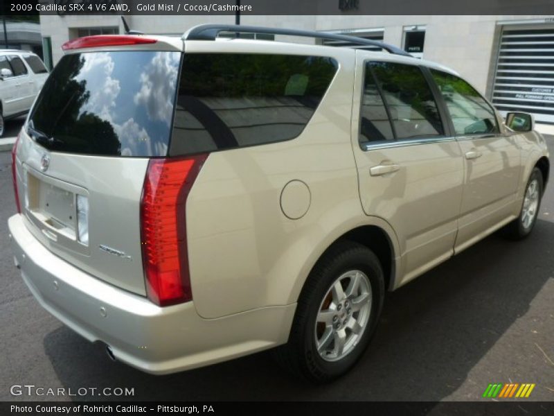 Gold Mist / Cocoa/Cashmere 2009 Cadillac SRX 4 V6 AWD