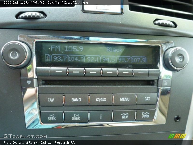 Gold Mist / Cocoa/Cashmere 2009 Cadillac SRX 4 V6 AWD