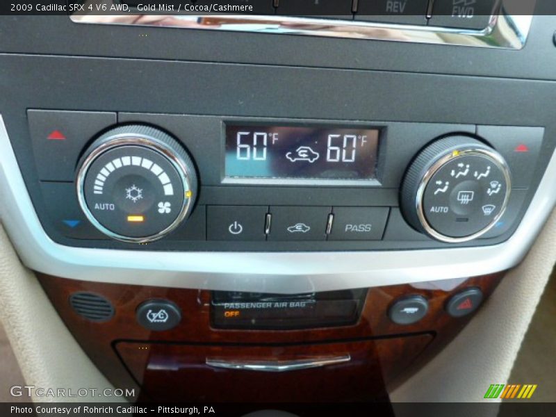 Gold Mist / Cocoa/Cashmere 2009 Cadillac SRX 4 V6 AWD