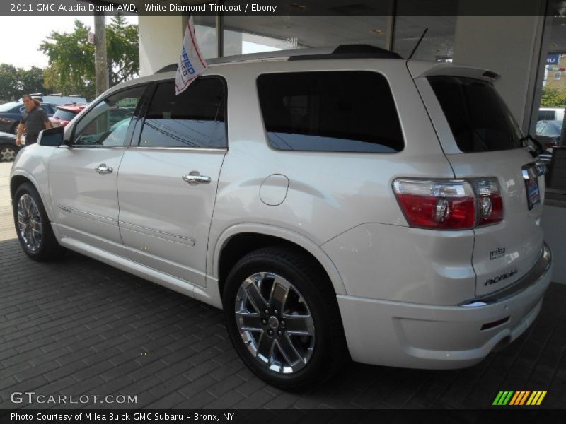 White Diamond Tintcoat / Ebony 2011 GMC Acadia Denali AWD