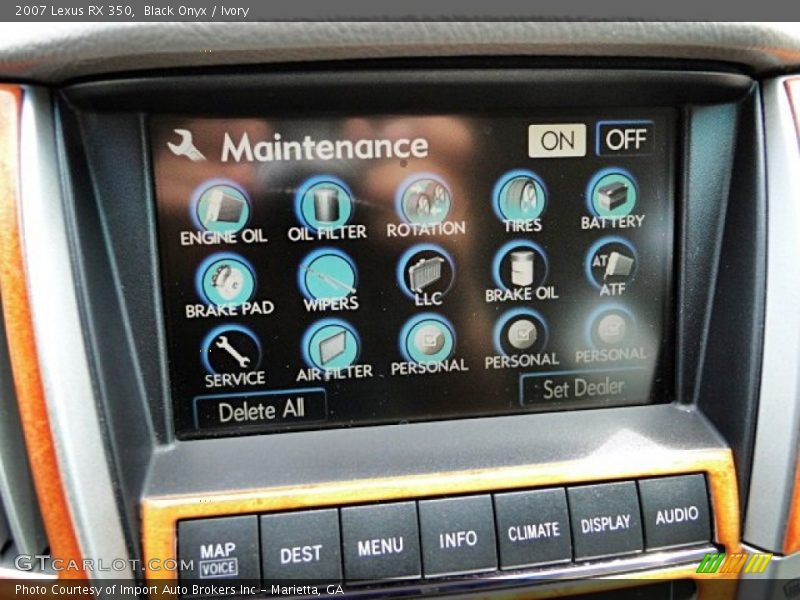 Black Onyx / Ivory 2007 Lexus RX 350