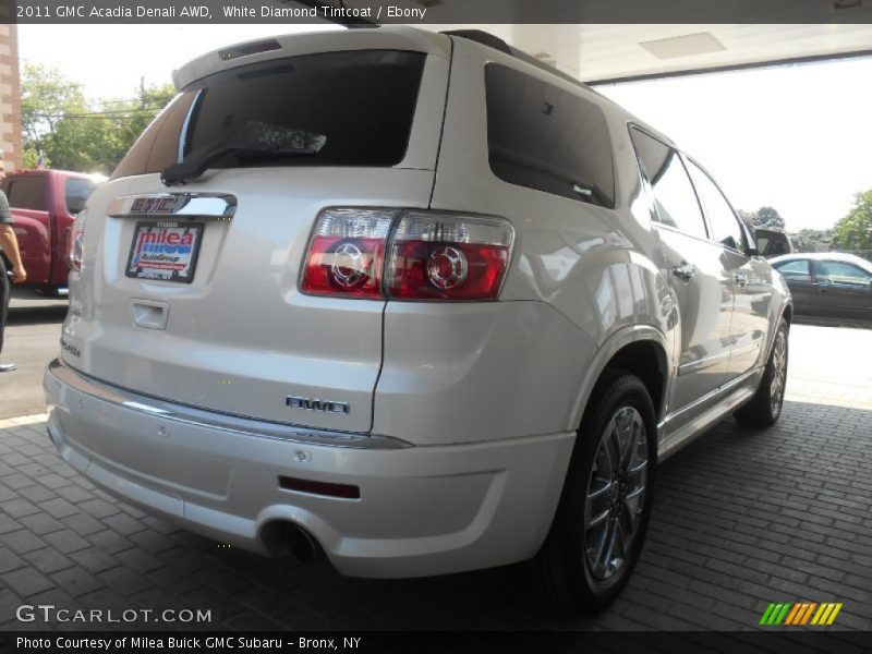 White Diamond Tintcoat / Ebony 2011 GMC Acadia Denali AWD